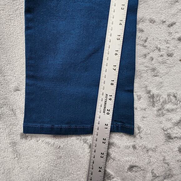 Ana Jeans Womens 6P PETITE Blue Green Mid Rise Crop Capri Stretch Denim Casual - Picture 10 of 12